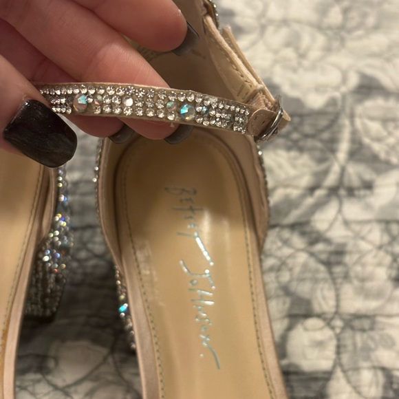 Betsey Johnson Embellished Nude Heels - Picture 8 of 12